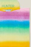 Baby Hooded Towel - Personalised, RAINBOW GRADIENT - alternate image 2