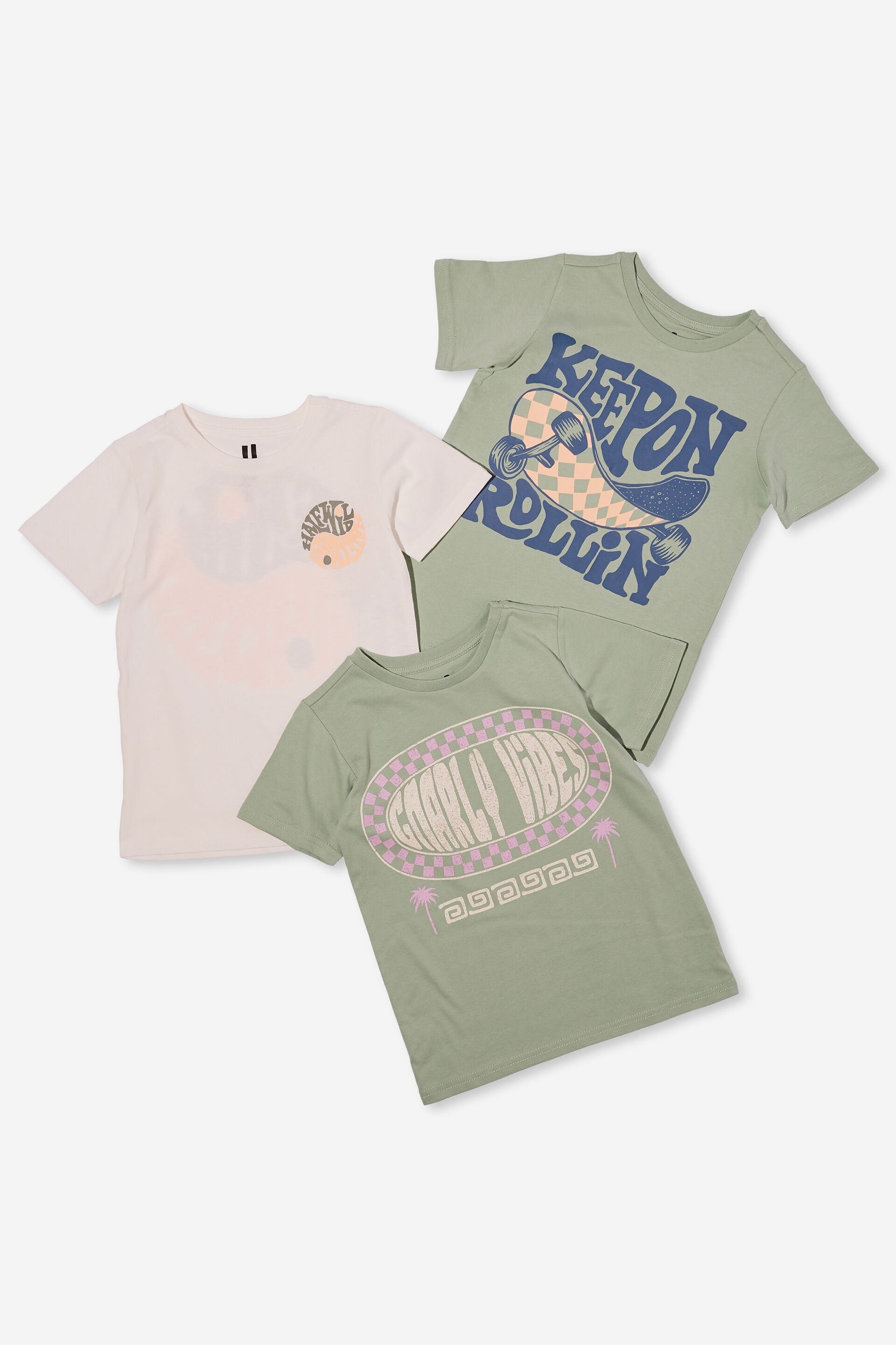 Boys 2-14 Tops & T-Shirts | Multipack Short Sleeve Print Tee Three Pack - EA37135