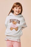 Sammy Oversized Hoodie, GREY MARLE/BEARY FUN DAY - example image 2