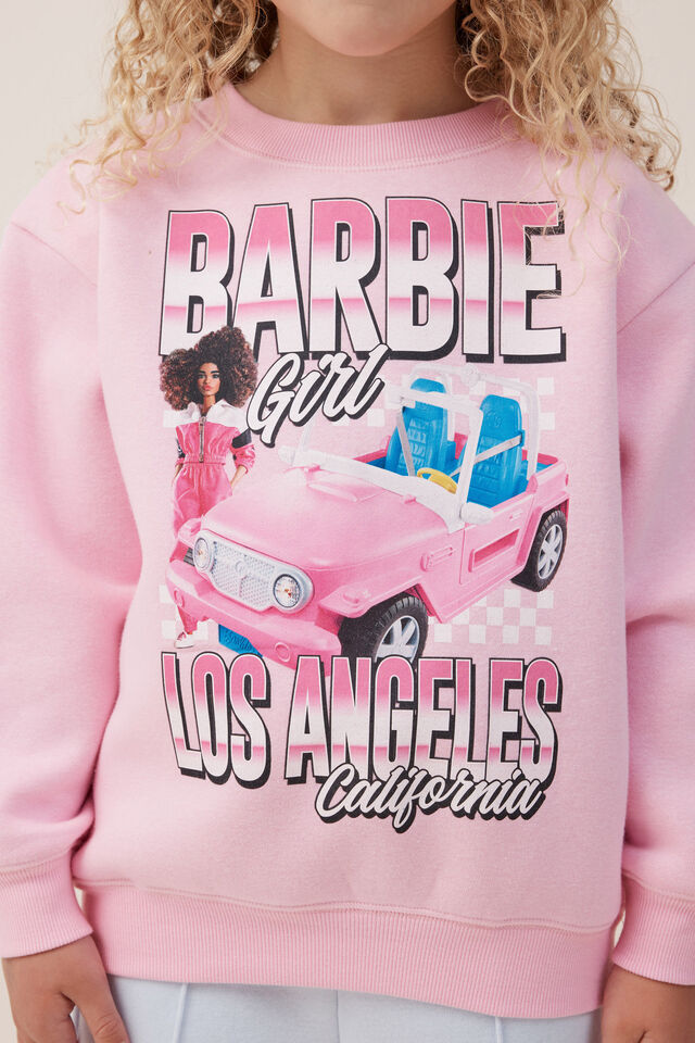 Barbie Dusty Fleece Crew Neck, LCN MAT BARBIE GIRL/CALI PINK