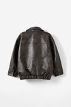 Fletcher Faux Leather Bomber Jacket, AGED HOT CHOCCY - alternate image 3