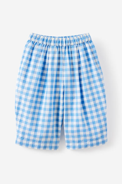 Baby Woven Barrel Pant, BLUE BONNET/VANILLA GINGHAM