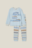 Finley Long Sleeve Pyjama Set, FROSTY BLUE/RACE DAY READY - alternate image 1