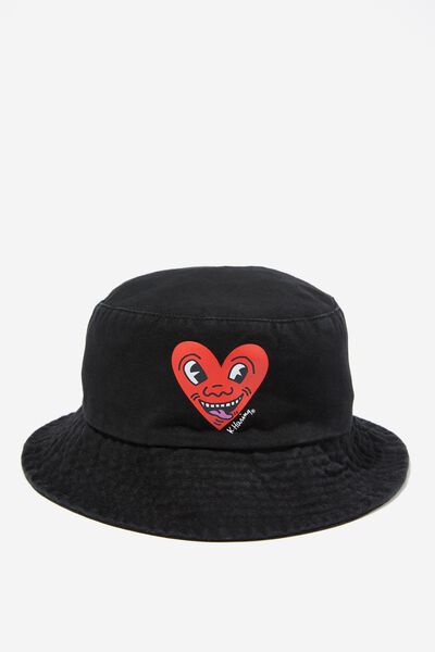 Kids Licensed Bucket Hat, LCN KEI KEITH HARING HEART/PHANTOM