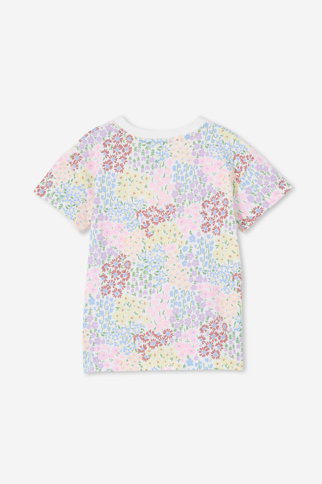 Poppy Short Sleeve Graphic Print Tee, VANILLA/FLORAL FIELDS