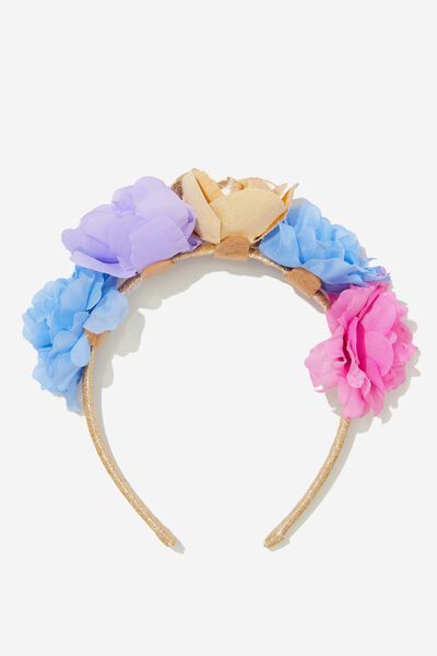 Luxe Floral Headband, BRIGHT WILDFLOWERS