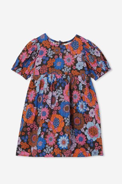 Aubrey Short Sleeve Dress, PHANTOM/LENNY FLORAL