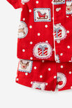 Baby Woven Family Xmas Pj Set, VARSITY RED/RUDOLPH SPOT - example image 2