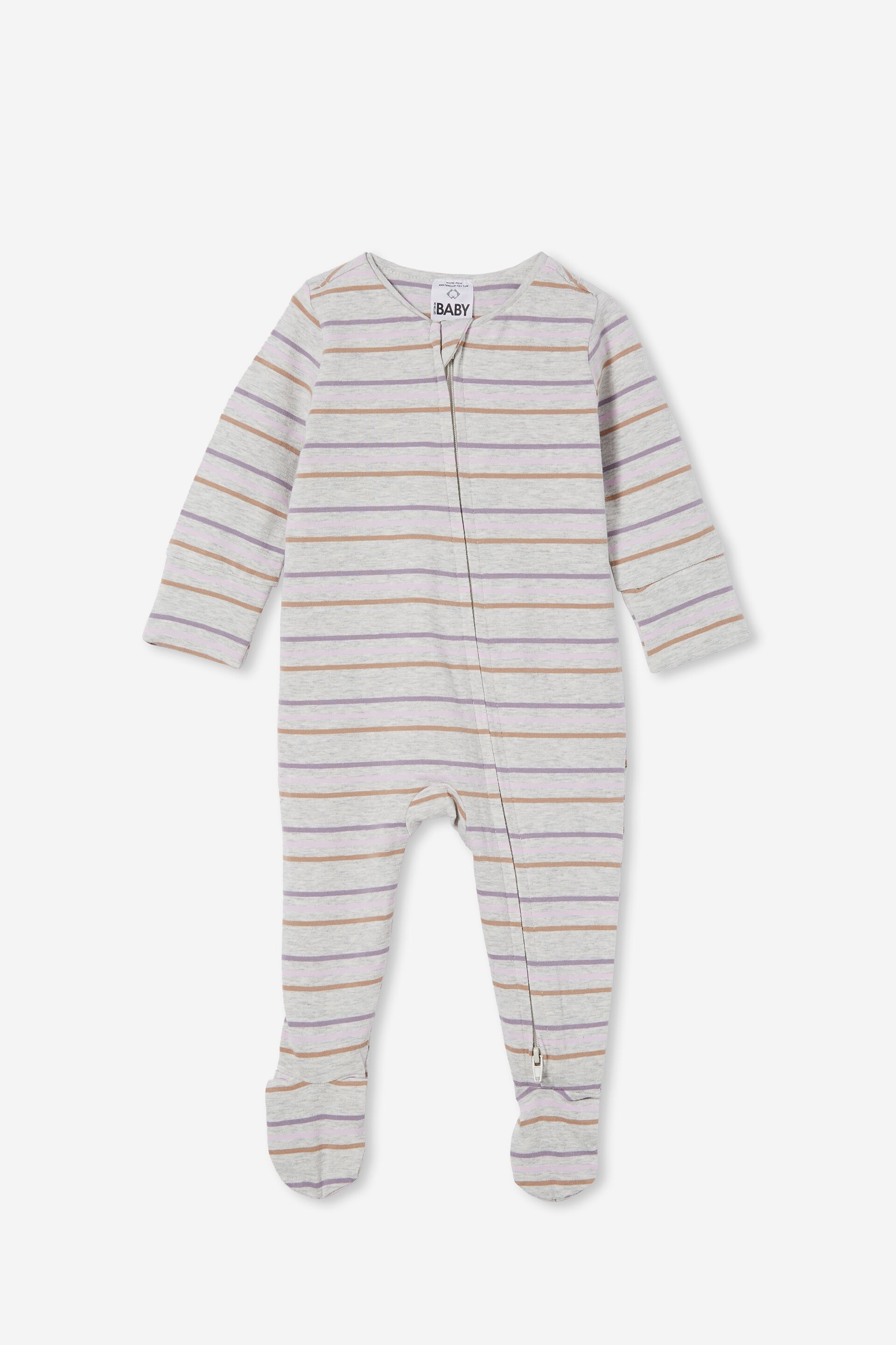Baby All In Ones & Bodysuits | The Long Sleeve Zip Romper Usa - ZE55304