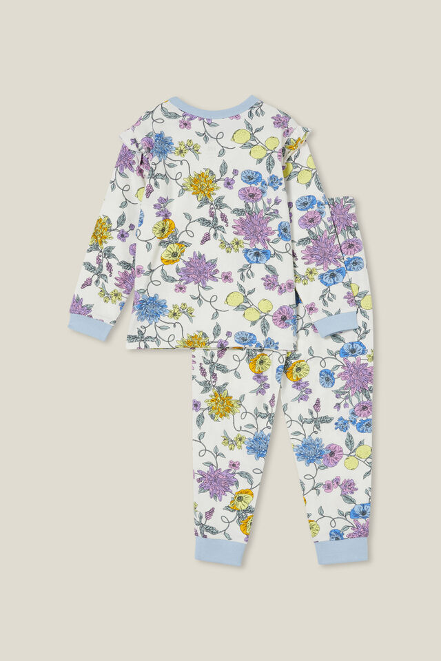 Ava Long Sleeve Pyjama Set, VANILLA/ANNIE FLORAL