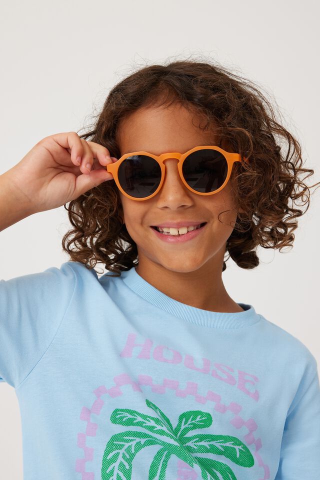 Kids Harry Round Sunglasses, ORANGE PUNCH