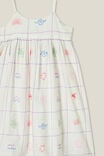 Eloise Sleeveless Dress, VANILLA/SUMMER EMBROIDERY - alternate image 2