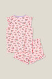 Stacey Short Sleeve Flutter Pyjama Set, CRYSTAL PINK/AVA DITSY FLORAL - alternate image 3