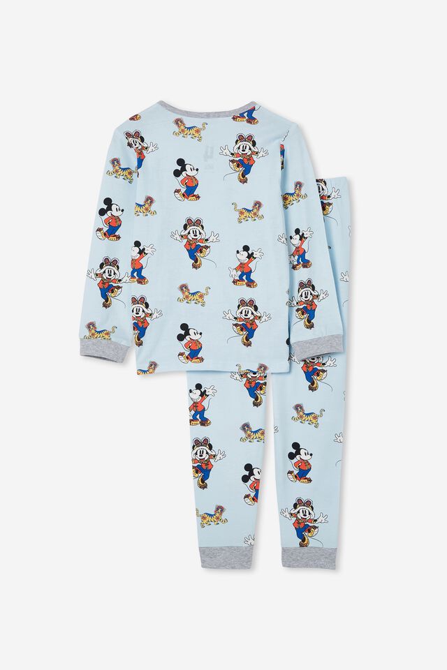 Orlando Long Sleeve Pyjama Set Licensed, LCN DIS MICKEY TIGER FROSTY BLUE
