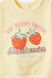 Tyla Knit Sweatshirt, BABY YELLOW/LIL  BERRY PATCH - example image 2
