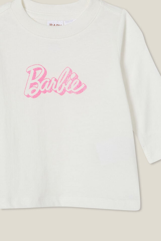 Barbie Jamie Long Sleeve Tee, LCN MAT VANILLA/GLITTER BARBIE