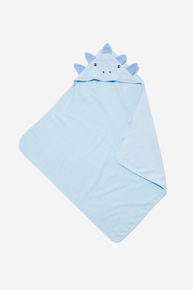 Baby Snuggle Towel, WHITE WATER BLUE/DINO