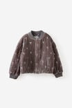 Bling Bomber Jacket, CHARCOAL - example image 2