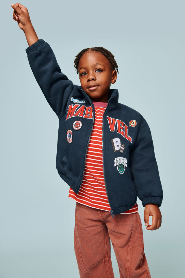 The Avengers Marvel Varsity Jacket, LCN MAR SQUID INK/AVENGERS