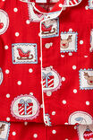 Baby Woven Family Xmas Pj Set, VARSITY RED/RUDOLPH SPOT - example image 3