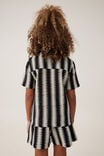 Phoebe Resort Shirt, BLACK/VANILLA STRIPE - alternate image 3