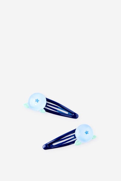 Kids Multi Pack Snap Hair Clips, DENIM NAVY/BLUEBERRIES