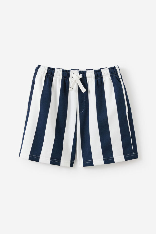 Essentials Short, VANILLA/SQUID INK STRIPE