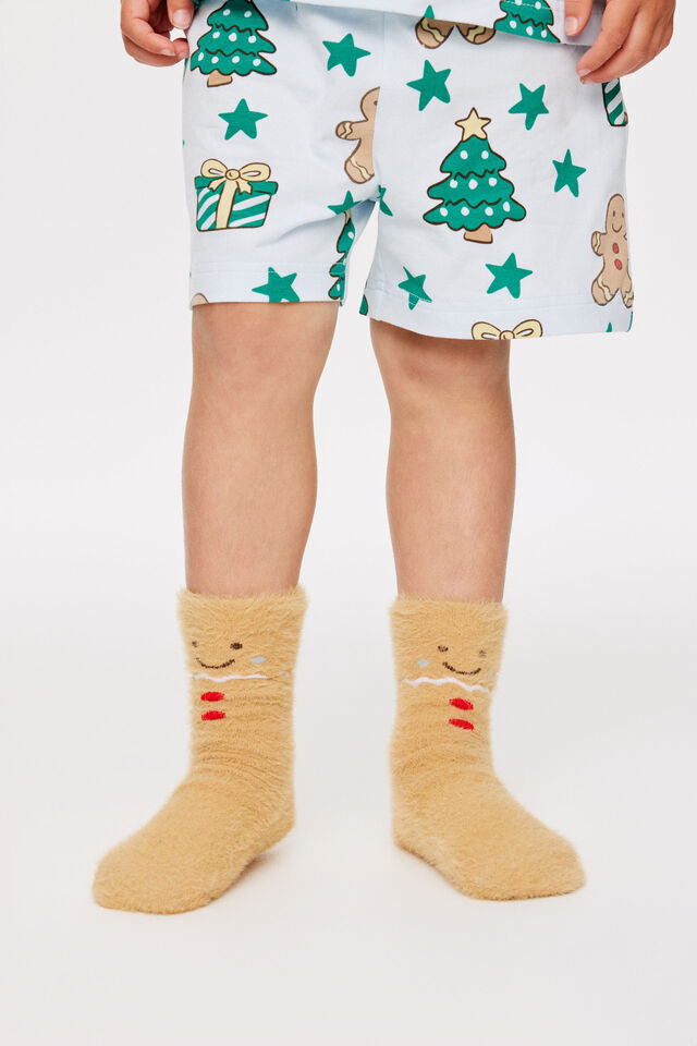Kids Home Socks Family Xmas, CINNAMON SCROLL/GINGERBREAD