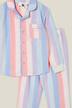 Angie Long Sleeve Pyjama Set, ZEPHYR/RAINBOW STRIPE - alternate image 2