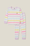 Serena Long Sleeve Pyjama Set, MULTI/BOLD RAINBOW STRIPE - alternate image 1