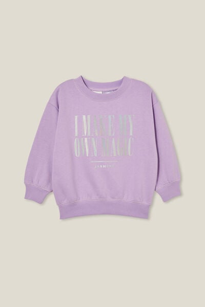 License Dusty Fleece Crew Neck, LCN DIS OWN MAGIC/LILAC DROP