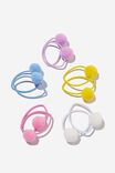 Knot Messy Hair Ties - Round, WASHED PASTEL POM POMS