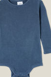 The Long Sleeve Rib Bubbysuit, PETTY BLUE WASH - alternate image 2