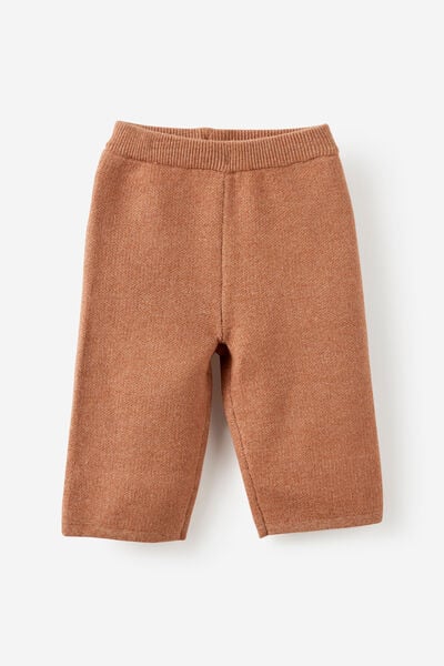 Baby Organic Knit Pant, FUDGE MARLE
