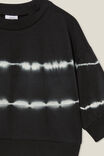 Moletom - Alma Drop Shoulder Sweater, PHANTOM/LINEAR TIE DYE - vista alternativa 2