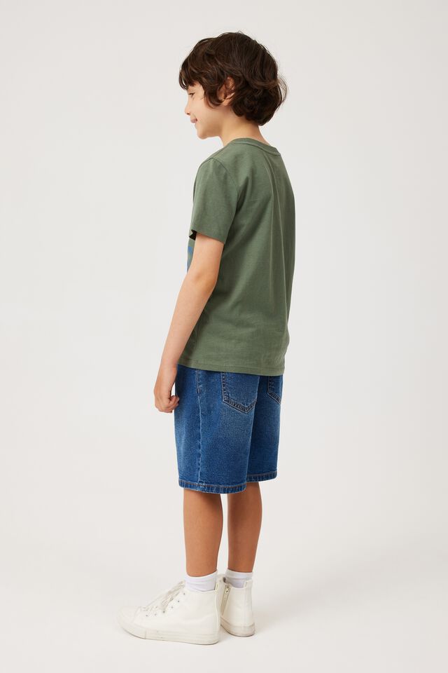 Max Skater Short Sleeve Tee, SWAG GREEN / KEEP ON ROLLING
