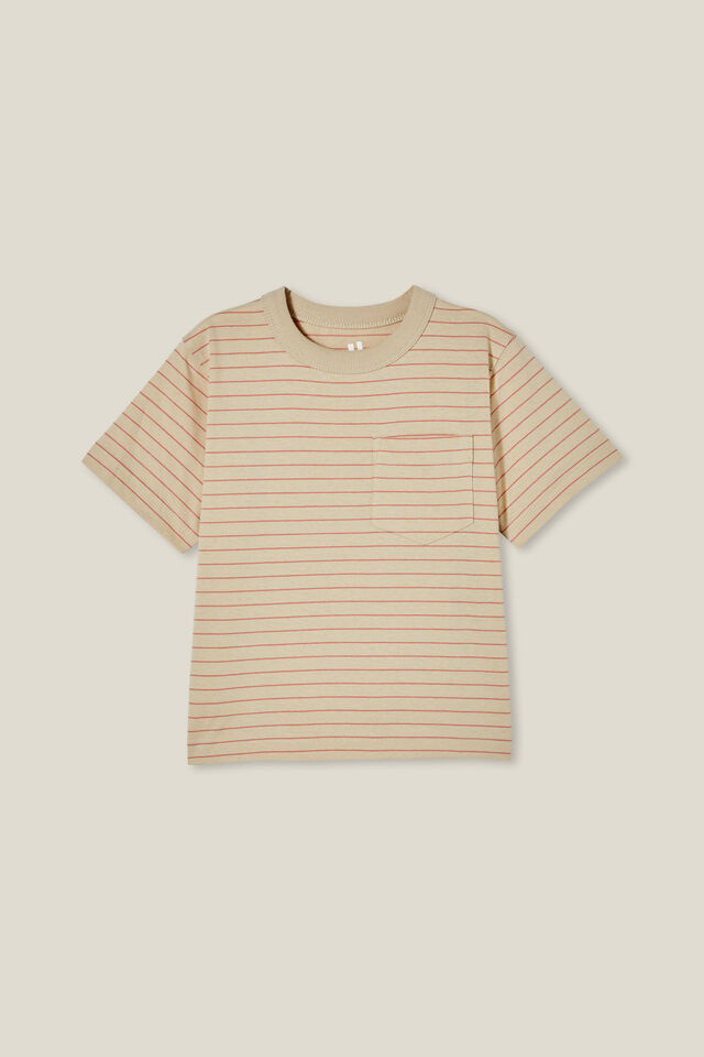 The Essential Short Sleeve Tee, RAINY DAY/CLAY PIGEON STRIPE