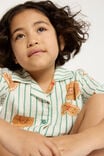 Riley Kids Unisex Short Sleeve Pyjama Set, MALACHITE/GINGERBREAD STRIPE - alternate image 4