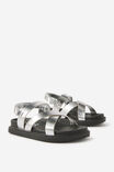 Blair Multi Strap Sandal, SILVER METALLIC - example image 4