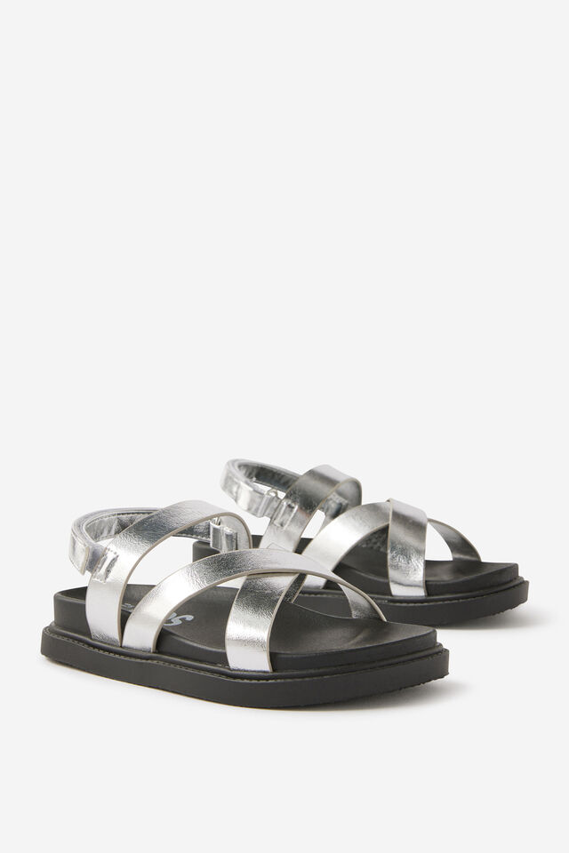 Blair Multi Strap Sandal, SILVER METALLIC