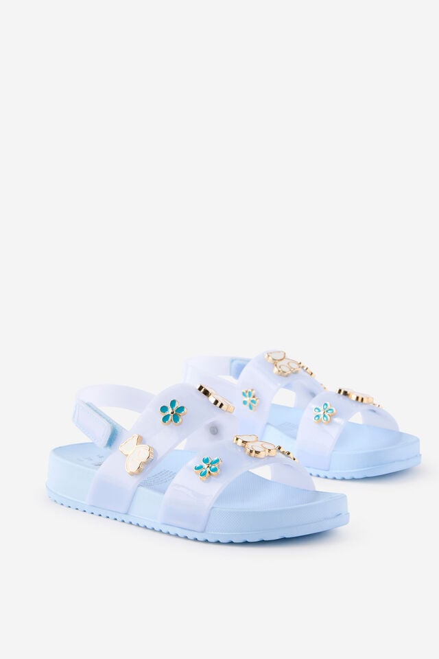 Kids Charm Jelly Sandals, CLOUD BLUE/CHARMS