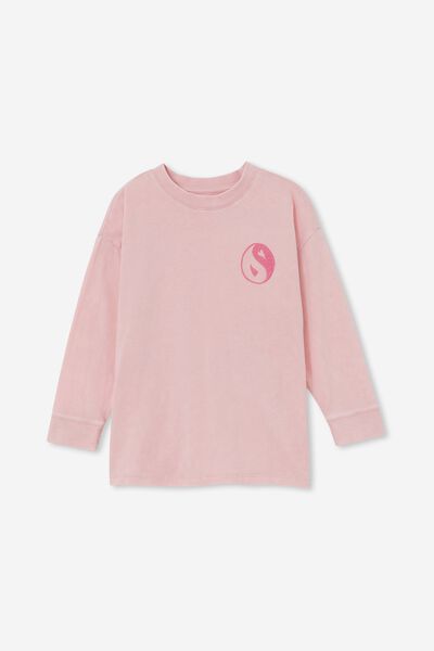 Scout Long Sleeve Tee, MARSHMALLOW/FIND HAPPY