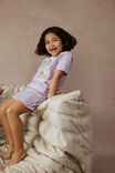 Jordie Organic Short Sleeve Pyjama Set, LCN BLU VINTAGE LILAC/BLUEY GRANNIES - alternate image 1