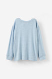Charlie Long Sleeve Pyjama Top, DAWN BLUE MARLE - example image 3