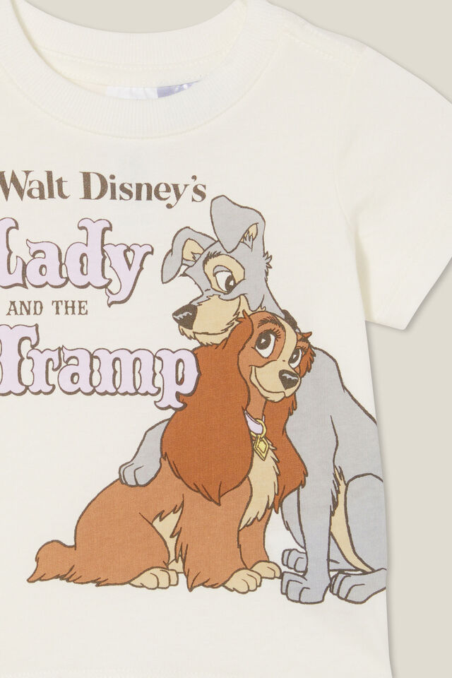 Lady And The Tramp Jamie Short Sleeve Tee-License, LCN DIS VANILLA/LADY AND THE TRAMP