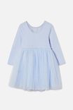 Disney Ivy Long Sleeve Dress, LCN DIS/MORNING BLUE/ELSA