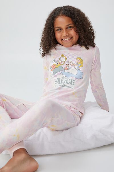 Florence Long Sleeve Pyjama Set Licensed, LCN DIS ALICE IN WONDERLAND RAINBOW TIE DYE