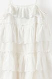 Sleeveless Broderie Dress, WHITE - example image 2