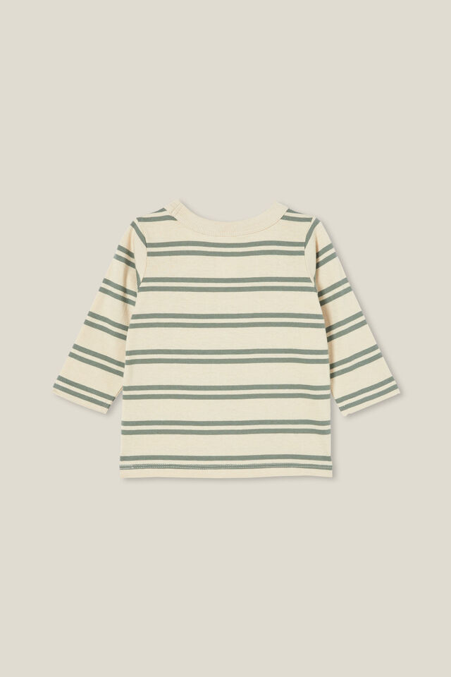 Camiseta - Jamie Long Sleeve Tee, RAINY DAY/SWAG GREEN DOUBLE STRIPE