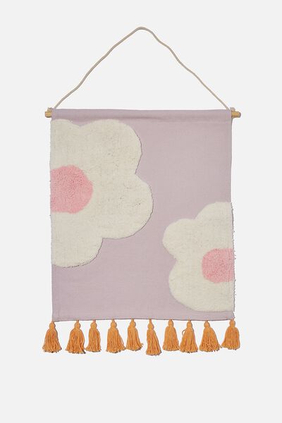Kids Woven Wall Hanging - Medium, PALE VIOLET DAISY